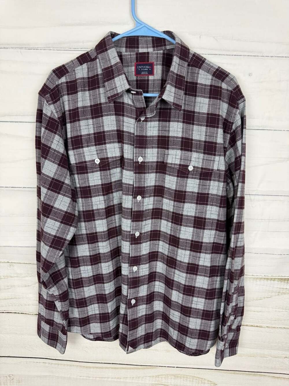 UNTUCKit Herzog Plaid Flannel Regular Fit Long Sleeve Shirt